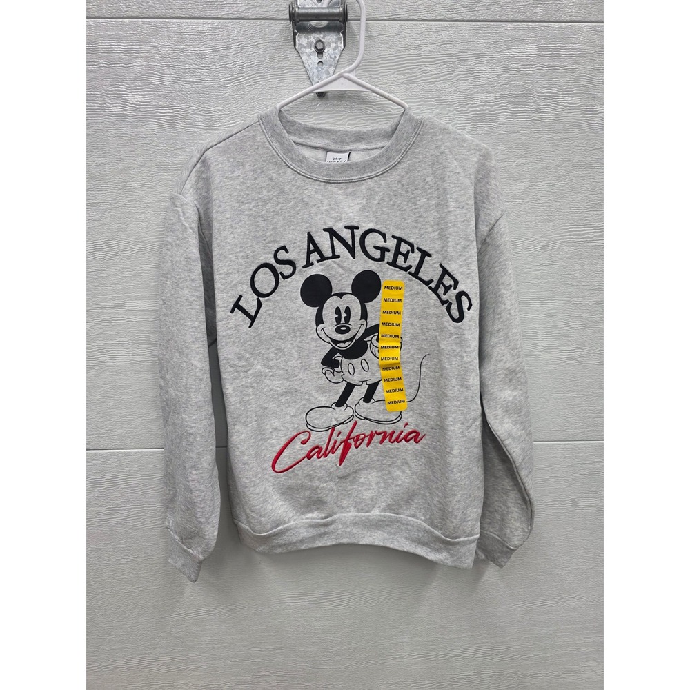 Disney Mickey Mouse Los Angeles California Sweatshirt Gray Crewneck Medium